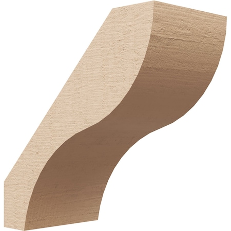 Ekena Millwork 3-inch W x 6-inch D x 6-inch H Geneva Rough Cedar Woodgrain TimberThane Knee Brace, Primed BRCUR03X06X06GNVRCPR